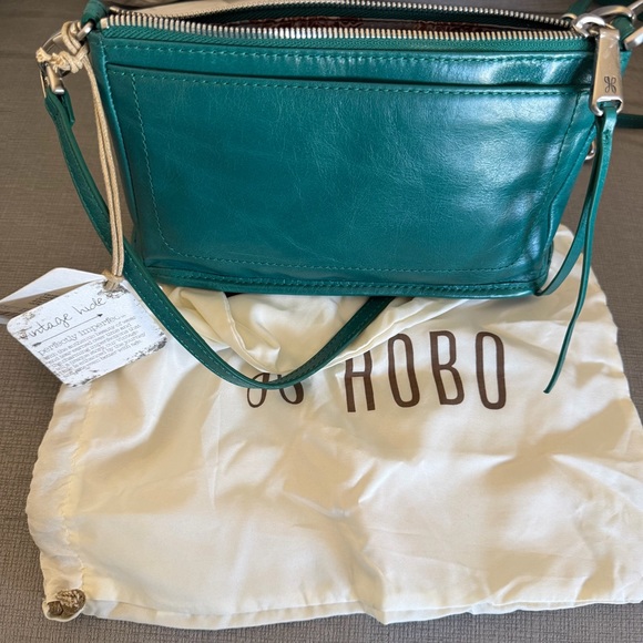NWT HOBO Cadence GENUINE Leather BLUEGRASS Crossbody Bag - Picture 10 of 13